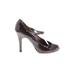 Steve Madden Heels: Pumps Stilleto Cocktail Party Brown Print Shoes - Women's Size 9 - Peep Toe