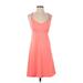 Athleta Casual Dress - A-Line: Pink Solid Dresses - Women's Size X-Small