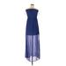 Trafaluc by Zara Cocktail Dress - Maxi: Blue Dresses - Women's Size Medium