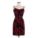 Tory Burch Casual Dress - Sheath Sweetheart Sleeveless: Red Floral Dresses - Women's Size 4