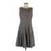 Calvin Klein Casual Dress - A-Line: Gray Dresses - Women's Size 8