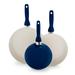 GreenPan Rio Healthy Ceramic Nonstick 3pc Fry Pan Set, Oxford Non Stick/Ceramic in Blue | 9.5 W in | Wayfair CC006924-001