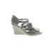 Kenneth Cole REACTION Wedges: Gray Print Shoes - Women's Size 6 1/2 - Open Toe