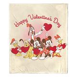 Northwest Mickey & Friends Happy Valentine's Day Group Throw Polyester in White | 60 H x 50 W in | Wayfair 1MIC236000020OOF