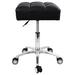 Inbox Zero Loggia Adjustable Height Ergonomic Lab Stool w/ Footring Wheels Wood/Metal in Black | 26.6 H x 16.9 W x 16.9 D in | Wayfair