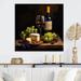 Bungalow Rose Gourmet Wine & Cheese Perfection IV - Unframed Print on Metal in Black/Green/Red | 16 H x 16 W x 1 D in | Wayfair