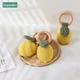 Hochets au crochet pour bébé fruits citron anneau en bois jouet TeWindsor rongeur infantile