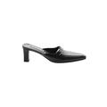 Brighton Mule/Clog: Slip On Chunky Heel Casual Black Shoes - Women's Size 10 - Pointed Toe