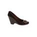 FRYE Wedges: Brown Solid Shoes - Women's Size 6 1/2 - Round Toe