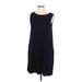 PREMISE Casual Dress - Shift: Black Solid Dresses - Women's Size Large