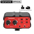 Interfaccia Audio Saramonic SR-PAX1 a 2 canali con alimentazione Phantom Dual XLR 6.3 e 3.5mm ingressi per iPhone X 8 7 6 fotocamera DSLR per chitarra