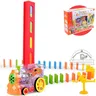 Domino Train Car Sound Light Domino Blocks Set per bambini Building Stacking Toy Block Domino Set