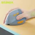 Mouse wireless verticale Seenda tipo C ricaricabile ergonomico USB e mouse di tipo C per laptop PC