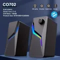 Altoparlanti da gioco per computer Scatola audio per PC Microfono stereo HIFI USB cablato con illuminazione LED RGB Altoparlante per bassi forti 2.0