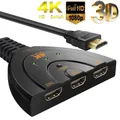 HDMI-compatible Switch KVM Splitter 4K 2K 3D 3 input 1 Output Mini 3 Port VIdeo Switcher HUB 1080P