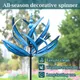 Harlow Wind Spinner Metal Windmill 3D Wind Powered Kinetic Sculpture Lawn Metal Wind Solar Spinners