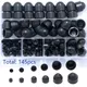 145pcs M4-M12 Black White Hex Caps Cover Plastic PE No Thread Protection Acron Nut Dome Hexagon