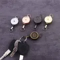 Mini Zinc Alloy Retractable Badge Reel Key Chain Organizer Badge Holder Accessories ID Card Holder