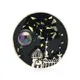 Wuli&baby Castle Round Badge Brooches For Women Unisex Pearl Enamel Beautiful Sky Night Brooch Pins