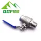 304 Stainless steel ball valve 1/4'' 3/8'' 1/2'' 3/4'' Female/Male Thread Valve Connector Joint Pipe