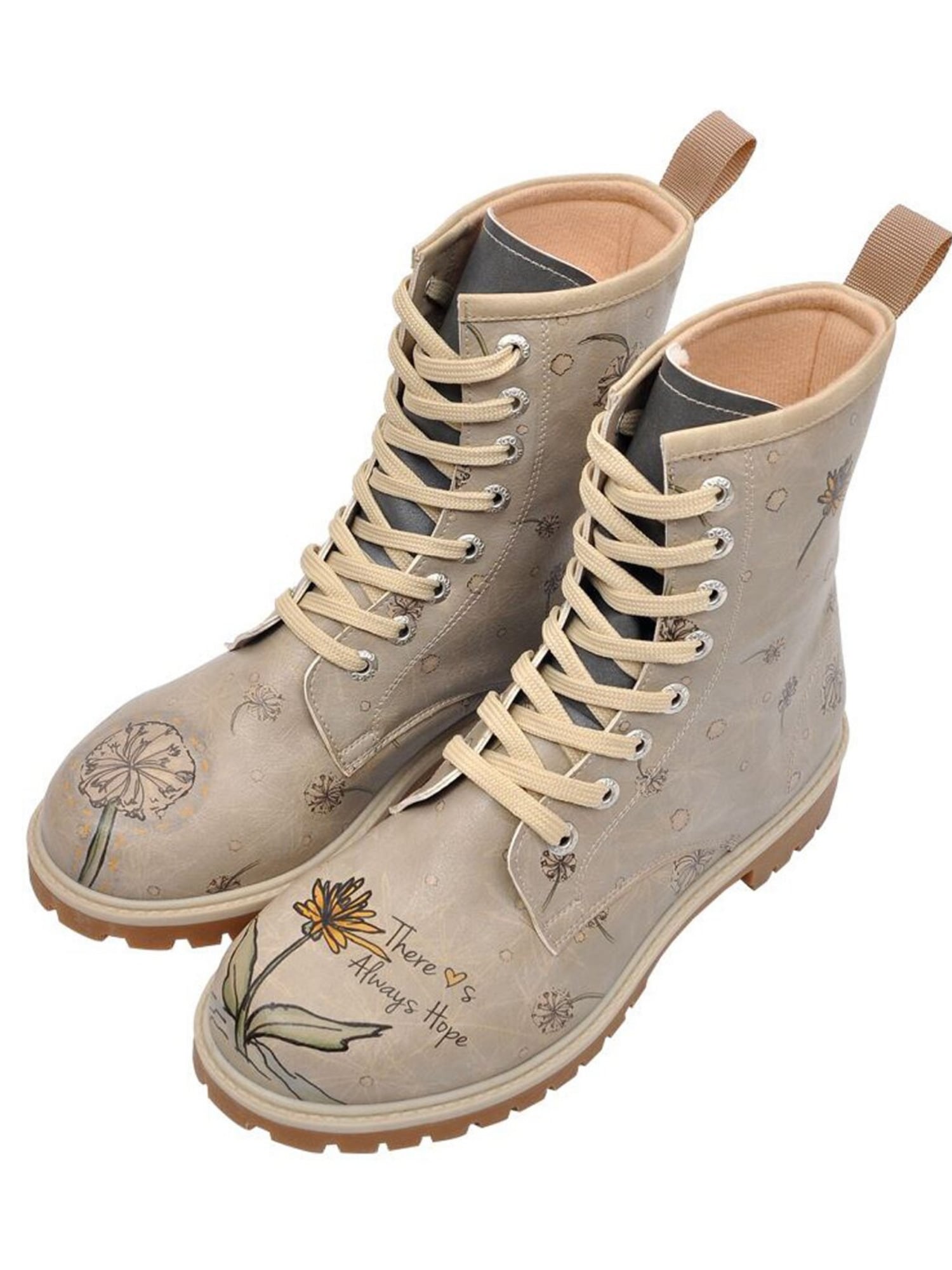 Schnürboots DOGO "Longe Boots Schnürstiefel It Wasn't Me Damen Stiefeletten", Damen, Gr. 37, Normalschaft, grau, Lederimitat, Schuhe Schnürboots, Handgefertigt