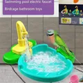 Bird Bath Tub With Faucet Pet Parrots Parakeet Cockatiel Fountains Spa Pool Shower Multifunctional