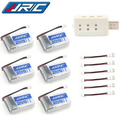 Original JJRC H20 batterie 3,7 V 150 mAh Für JJRC H20 Syma S8 M67 U839 RC Quadcopter Teile 3,7 V Lipo Batterie und 6 stücke USB Ladegerät