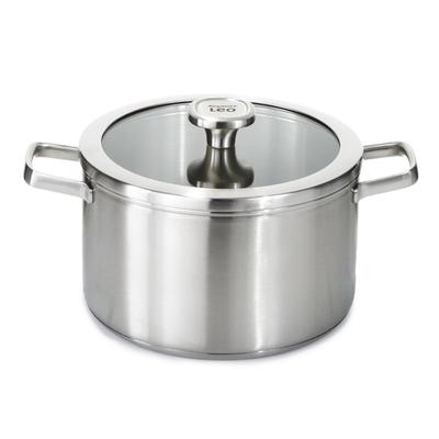 BergHOFF Graphite Recycled 18/10 Stainless Steel Stockpot 10", 6.3qt. With Glass Lid