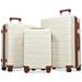 Luggage Sets 3-Pieces Travel Suitcase Set 20/24/28 Carry on Luggage Airline Approved Expandable ABS Suitcase with Spinner Wheels