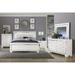 White Finish Dresser Bold Design 9 Drawers Glamorous Faux-Alligator Textured Fronts Wooden Bedroom Furniture