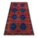 Shahbanu Rugs Chili Red Old Persian Malayer Geometrical Design with Bird Figurines Pure Wool Hand Knotted Runner Rug (3'8"x8')