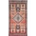 Shahbanu Rugs Russet Brown Clean Semi Antique Persian Bakhtiari Hand Knotted All Wool Distressed Look Runner Rug (3'7"x6'8")