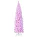 7 FT Pre-lit Artificial Christmas Tree with Branch Tips LED Lights Metal Stand