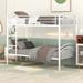 Twin Over Twin Metal Bunk Beds, Convertible Bunk Bed Divided into Two Beds for Kids Boys Girls Teens