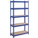 Yaheetech 5-Tier Steel Frame Storage Shelves Storage Rack with Adjustable Shelves - N/A
