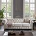 Chesterfield Sofa, Classic Button Tufted 3 Seater Rolled Arm Couches with Nailhead Trim, 88" Living Room Upholstered Sofa Couch