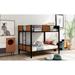 Bunk Bed, Steel Frame Bunk Bed w/Safety Rail & Ladder