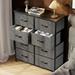 Dresser For Bedroom With 8 Drawers Tall Dresser & Chest of Drawers Fabric Dresser with Wood Top And Sturdy Steel Frame