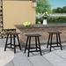 Polytrends Laguna HDPE All Weather Poly Outdoor Patio Counter Stool - Saddle Seat 24" (Set of 3)