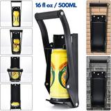 Riguas 1 Set 16 Oz 500ml Can Crusher Soft Handle Wall-mounted Labor-saving Iron Beer Can Jar Plastic Bottle Presser Crushing Tool for Everyday Life