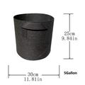 Wefuesd 1/2/3/5/7 Gallon Grow-Bag Heavy Thickened Nonwoven Plant Fabric Pot With Handles Plant Pots Flower Pots Garden Decor