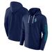 Men's Fanatics Branded Navy Seattle Mariners Offensive Line Up Lightweight Full-Zip Hoodie