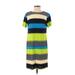 Donna Morgan Casual Dress: Green Stripes Dresses - Women's Size 4