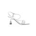 Marc Fisher Heels: Silver Shoes - Women's Size 6 1/2