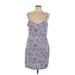 Casual Dress - Mini: Purple Leopard Print Dresses - Women's Size X-Large