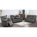 Latitude Run® Quanshay 3 Piece Faux Leather Reclining Living Room Set Faux Leather in Gray | 41 H x 79 W x 37 D in | Wayfair Living Room Sets