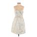 American Eagle Outfitters Cocktail Dress - Mini Strapless Sleeveless: Ivory Dresses - Women's Size 2