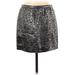 J.Crew Collection Casual Skirt: Silver Snake Print Bottoms - Women's Size 2