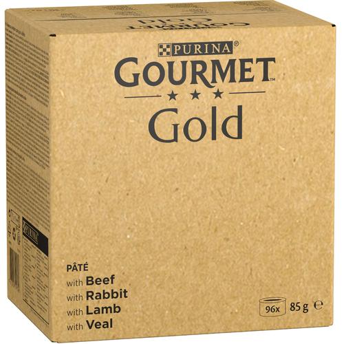 192x85g Jumbopack Feine Pastete Gourmet Gold Katzenfutter nass zum Sonderpreis!