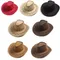 Cappello da Cowboy per bambini Unisex semplice cappello da Cowboy occidentale in pelle scamosciata